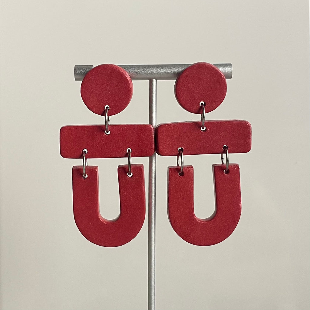 Boucles d'oreilles | Jules | Rouge