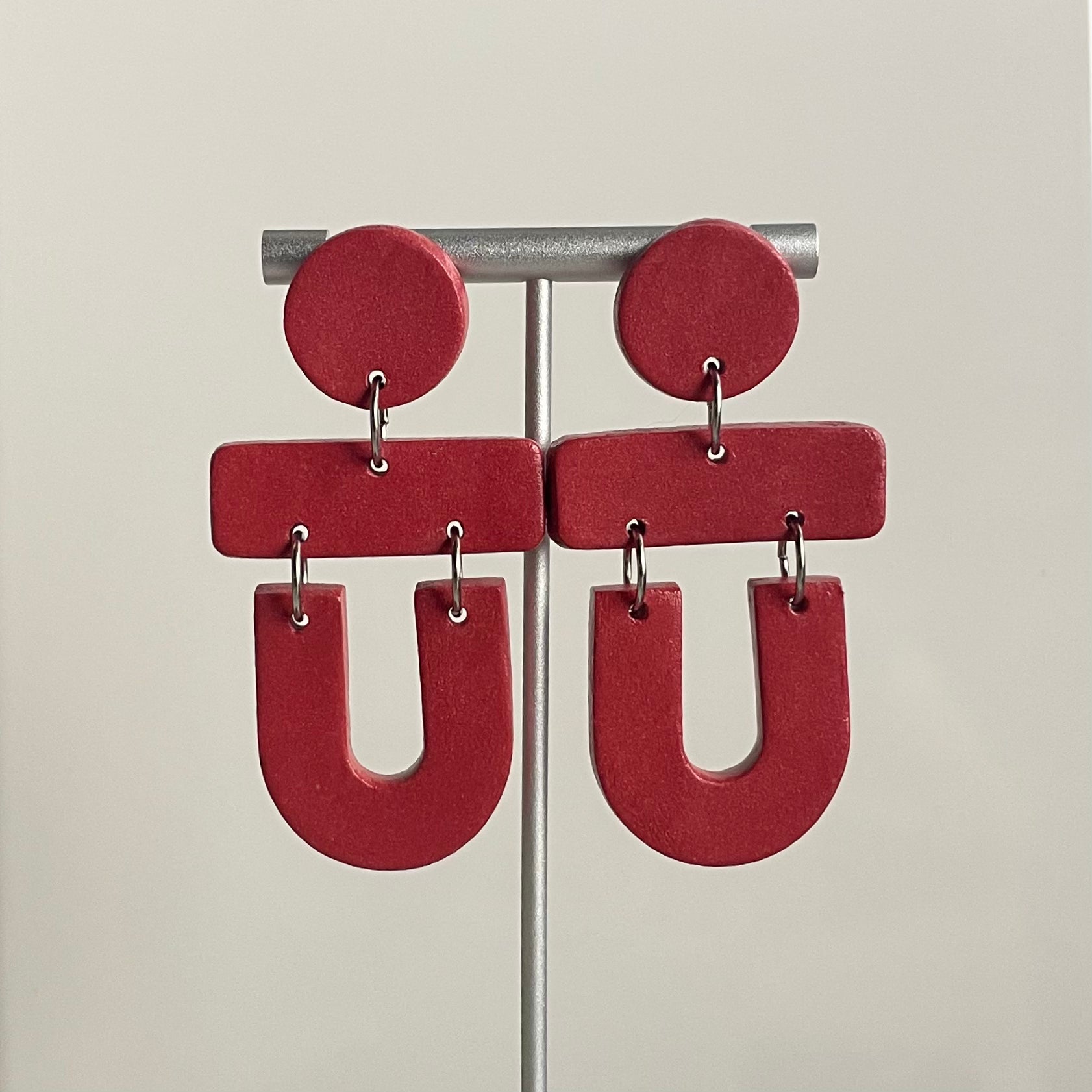 Boucles d'oreilles | Jules | Rouge