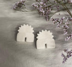 Boucles d'oreilles | Apikan | Blanc ivoire