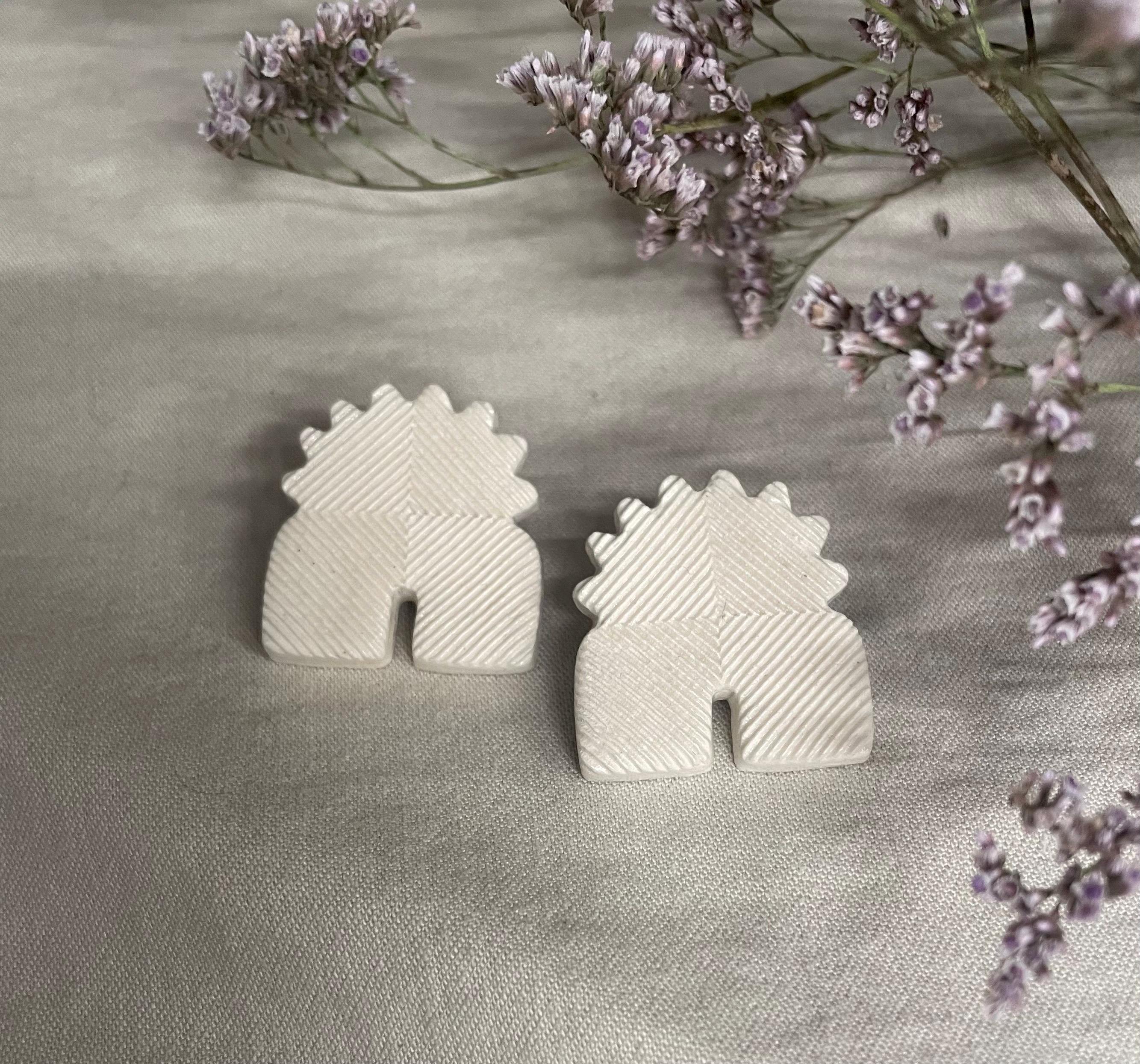 Boucles d'oreilles | Apikan | Blanc ivoire