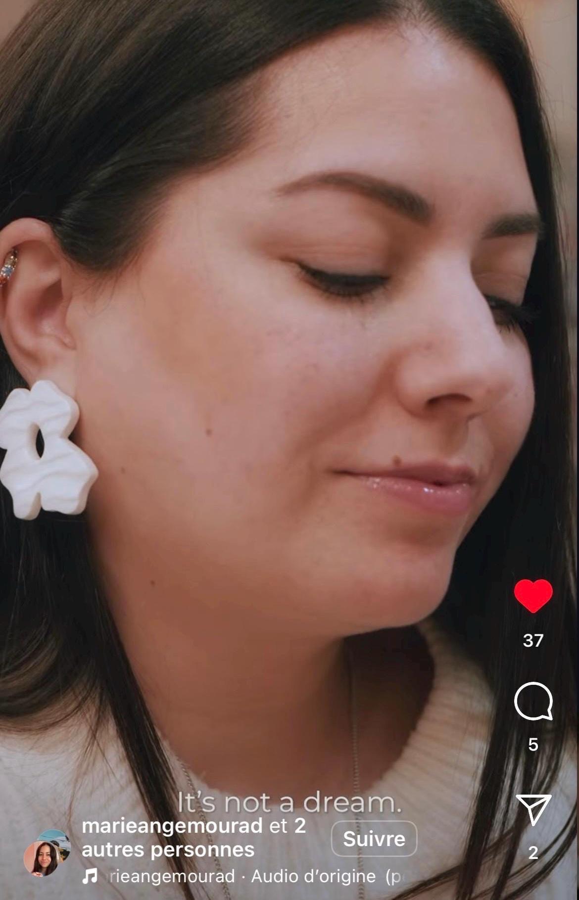 Boucles d'oreilles | Flora | Blanc ivoire