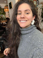 Boucles d'oreilles | Flora | Blanc ivoire