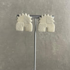 Boucles d'oreilles | Apikan | Blanc ivoire