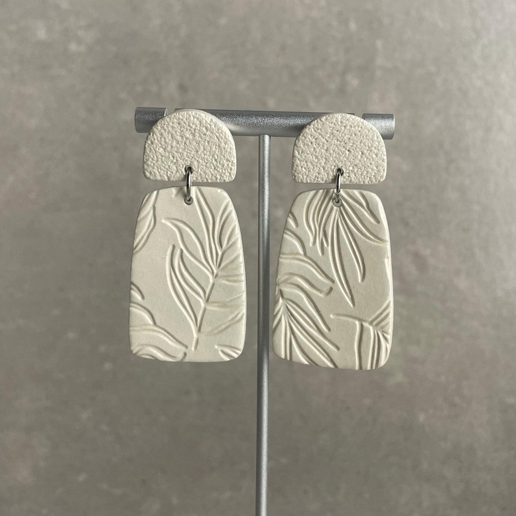 Boucles d'oreilles | Heidi | Blanc ivoire