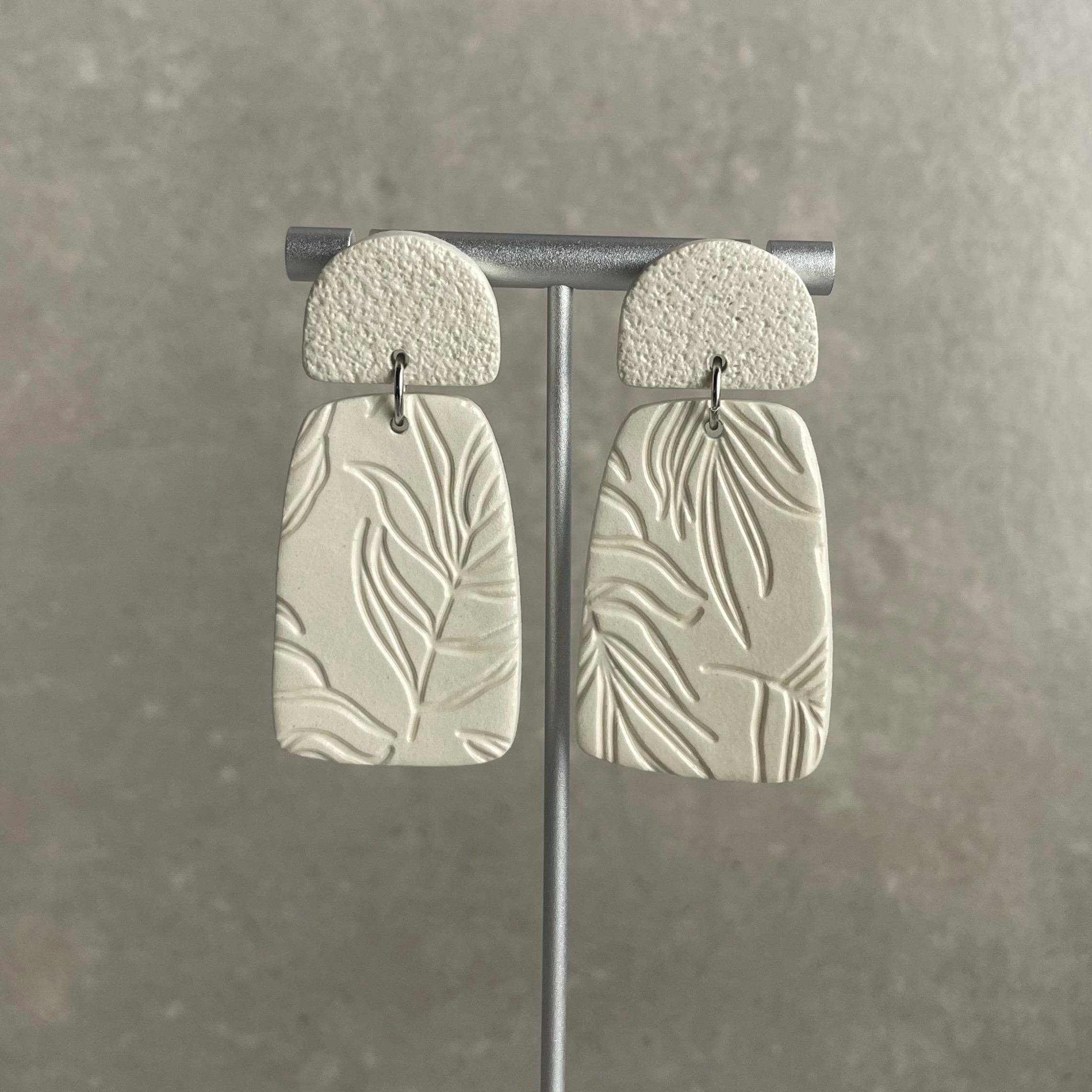 Boucles d'oreilles | Heidi | Blanc ivoire